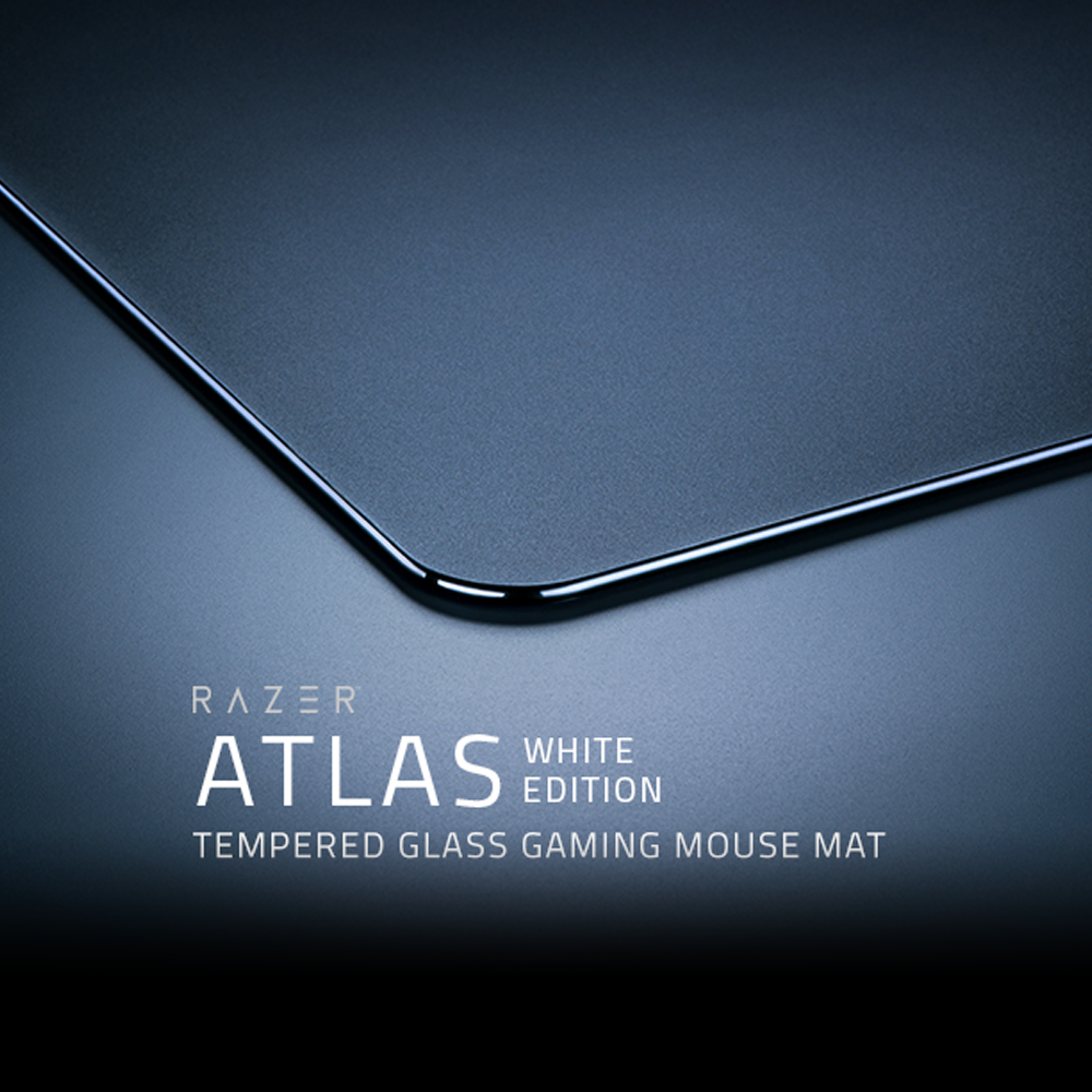 Razer Atlas White Edition -Tempered Glass Gaming Mouse Mat